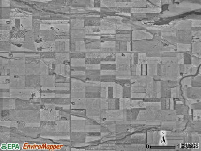 Hamburg township, North Dakota satellite photo by USGS