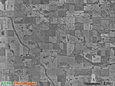 Loretta township, North Dakota satellite photo by USGS