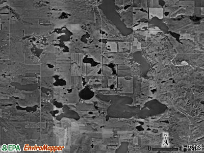 Lake Washington township, North Dakota satellite photo by USGS