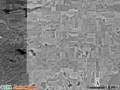 Colvin township, North Dakota satellite photo by USGS