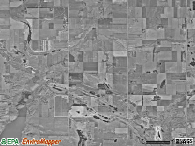 Forde township, North Dakota satellite photo by USGS