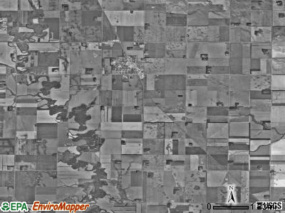Northwood township, North Dakota satellite photo by USGS