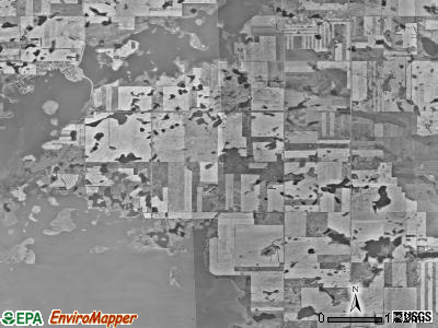 Malcolm township, North Dakota satellite photo by USGS