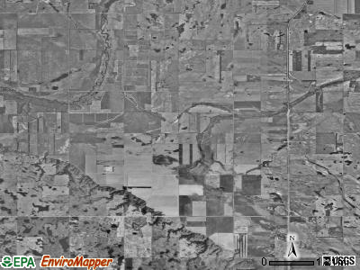 Pony Gulch township, North Dakota satellite photo by USGS