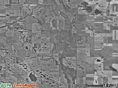 Rusland township, North Dakota satellite photo by USGS