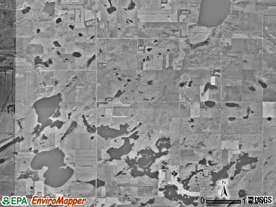 Paradise township, North Dakota satellite photo by USGS