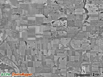 Lenora township, North Dakota satellite photo by USGS