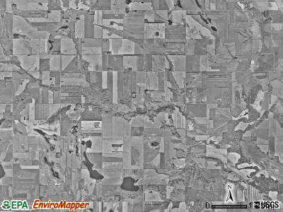 Pilot Mound township, North Dakota satellite photo by USGS