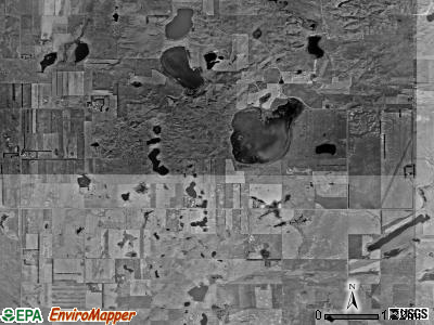 Cherry Lake township, North Dakota satellite photo by USGS