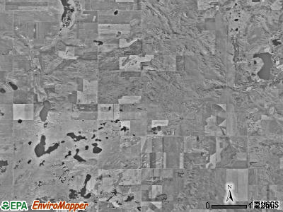 Rosendal township, North Dakota satellite photo by USGS