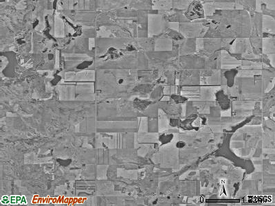 Willow township, North Dakota satellite photo by USGS