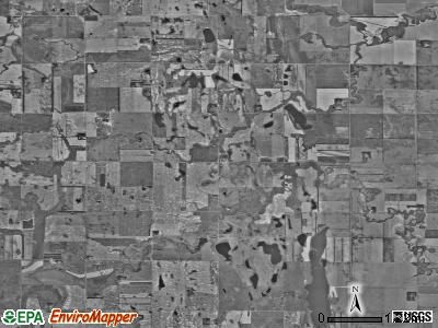 Beaver Creek township, North Dakota satellite photo by USGS