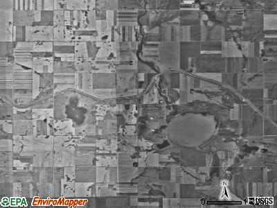 Turtle Lake township, North Dakota satellite photo by USGS