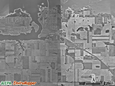 Victoria township, North Dakota satellite photo by USGS