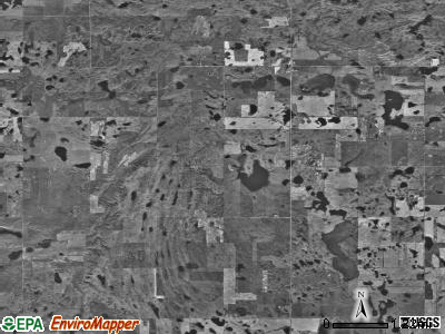 Delger township, North Dakota satellite photo by USGS
