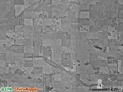 Birtsell township, North Dakota satellite photo by USGS