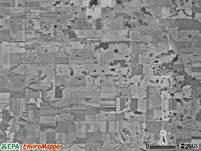 Franklin township, North Dakota satellite photo by USGS