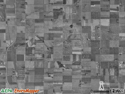 Ervin township, North Dakota satellite photo by USGS