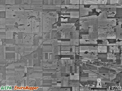 Longfellow township, North Dakota satellite photo by USGS
