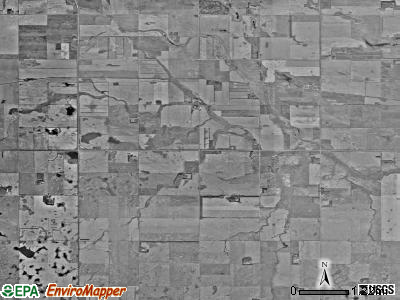 Carrington township, North Dakota satellite photo by USGS