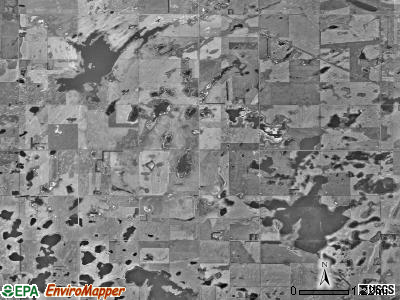 Rolling Prairie township, North Dakota satellite photo by USGS