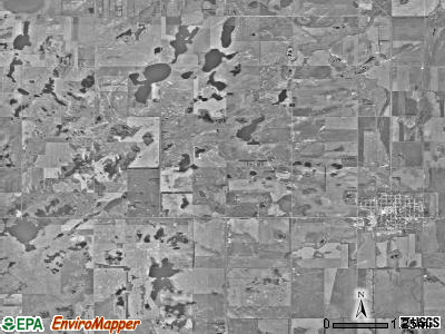 Cooperstown township, North Dakota satellite photo by USGS