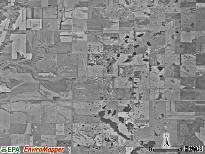 Greenview township, North Dakota satellite photo by USGS