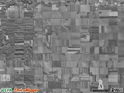Roseville township, North Dakota satellite photo by USGS