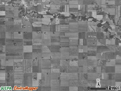 Mayville township, North Dakota satellite photo by USGS