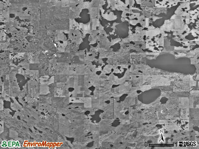 Silver Lake township, North Dakota satellite photo by USGS