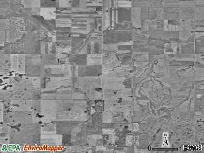 Hawksnest township, North Dakota satellite photo by USGS