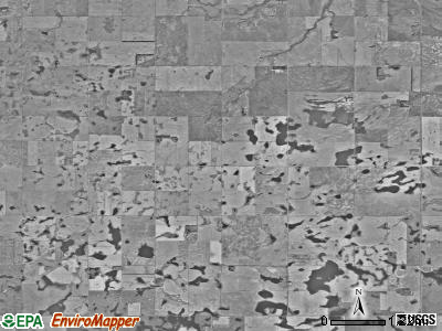 Johnson township, North Dakota satellite photo by USGS