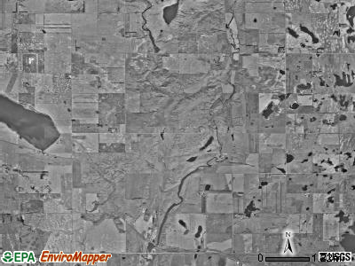 Bucephalia township, North Dakota satellite photo by USGS