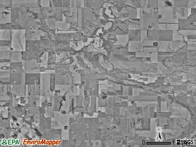 Sverdrup township, North Dakota satellite photo by USGS