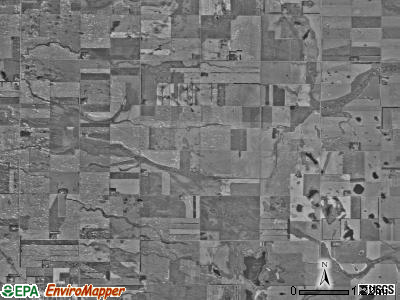 Hugo township, North Dakota satellite photo by USGS