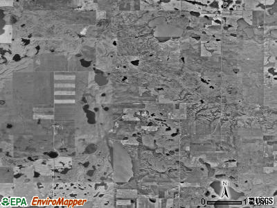 Wallace township, North Dakota satellite photo by USGS