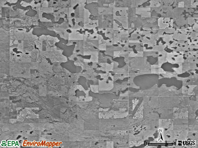 Rexine township, North Dakota satellite photo by USGS