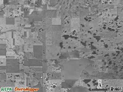 Conklin township, North Dakota satellite photo by USGS