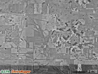 Greenfield township, North Dakota satellite photo by USGS