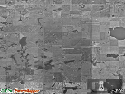 Corinne township, North Dakota satellite photo by USGS