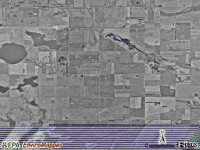 Dover township, North Dakota satellite photo by USGS