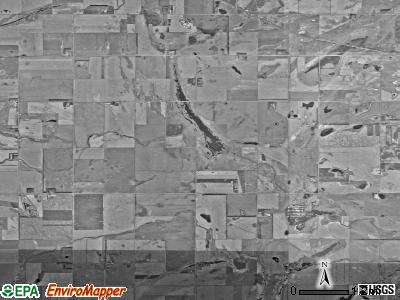 Bartley township, North Dakota satellite photo by USGS