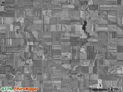 Galesburg township, North Dakota satellite photo by USGS