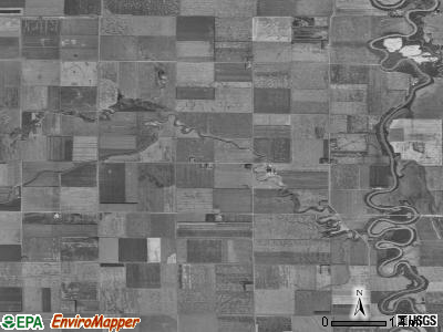 Elm River township, North Dakota satellite photo by USGS