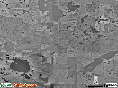 Kickapoo township, North Dakota satellite photo by USGS