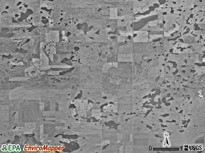 Petersville township, North Dakota satellite photo by USGS