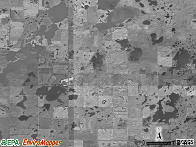 Wadsworth township, North Dakota satellite photo by USGS