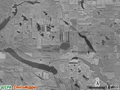 Lyon township, North Dakota satellite photo by USGS