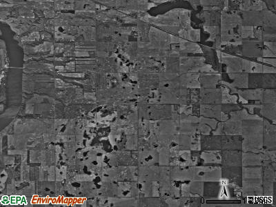 Baldwin township, North Dakota satellite photo by USGS