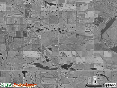 Pingree township, North Dakota satellite photo by USGS
